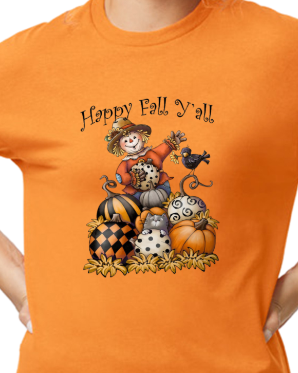 Happy Fall Y'all - solid color - 50/50 blend - unisex