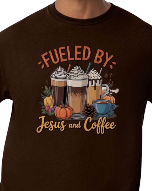 Fueled by Jesus and Coffee T-shirt