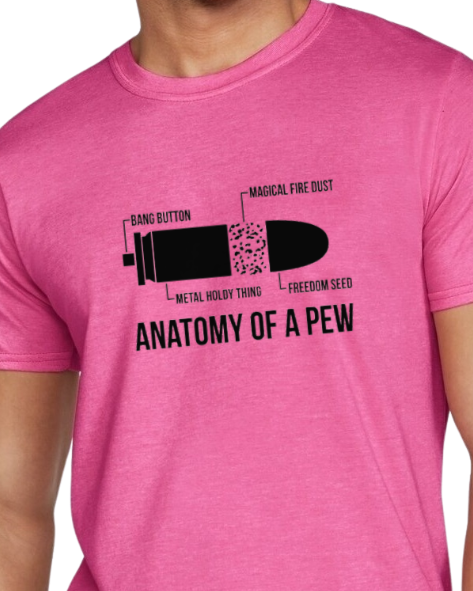 Anatomy of a Pew Design - Ash Grey - 50/50 Blend - Unisex