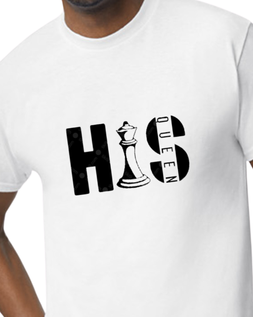 His Queen T-shirt - white - 50/50 Blend