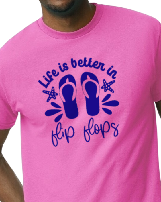 Life is Better in Flip Flops T-shirt - cotton/poly