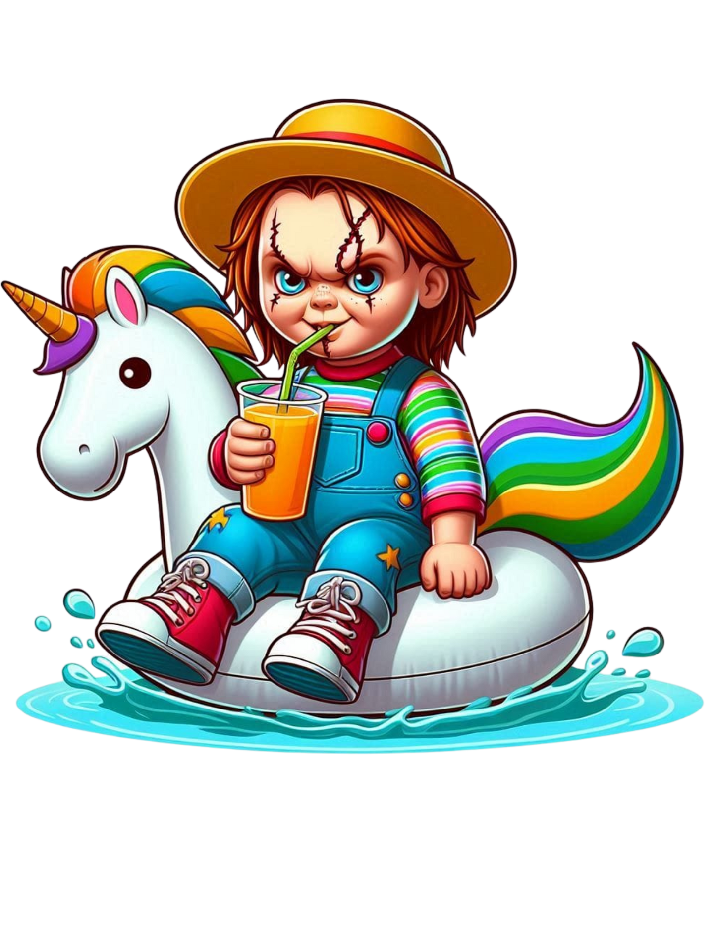 Chucky on a Float T-shirt - Unisex