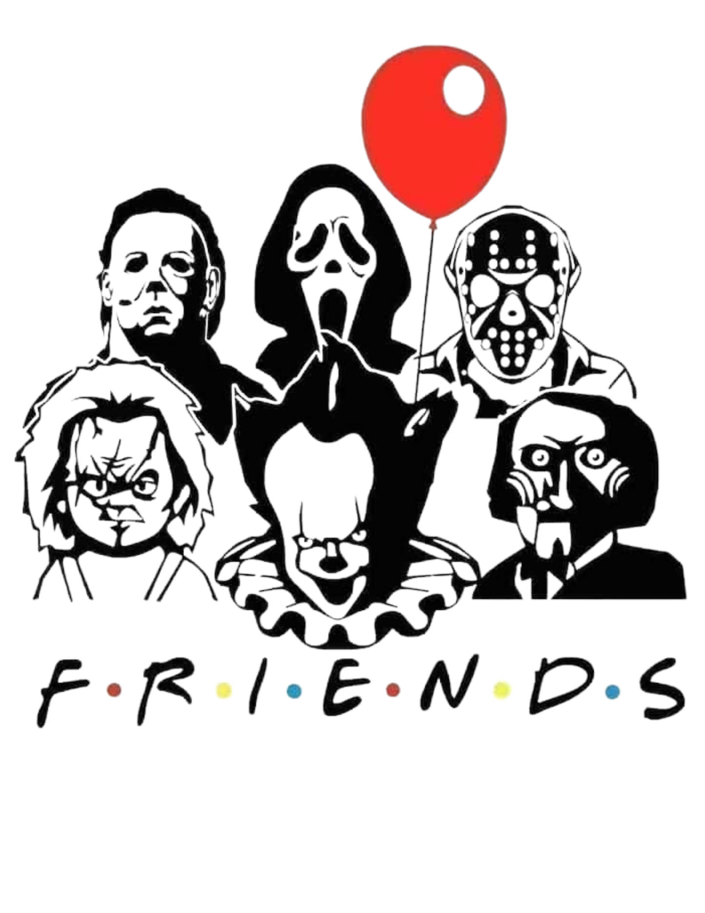 FRIENDS - classic horror character T-shirt