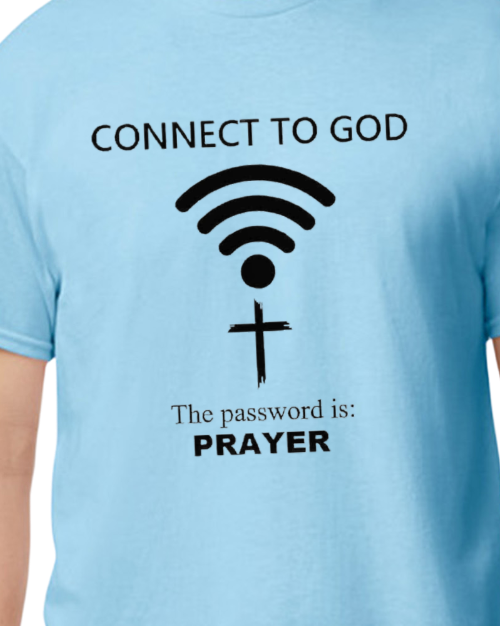 Connect to God T-shirt - 50/50 blend - Unisex