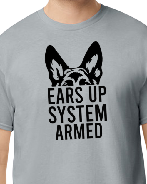 Ears up T-shirt - German Shep lovers - 50/50 Blend - Unisex