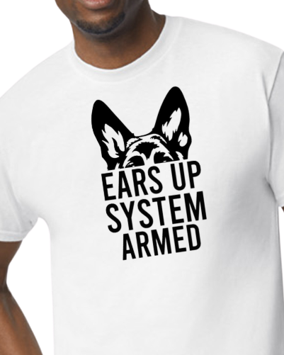 Ears up T-shirt - German Shep lovers - 50/50 Blend - Unisex