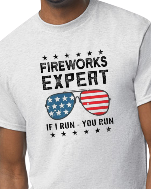 Fireworks Expert - Patriotic - 50/50 Blend - Unisex t-shirt