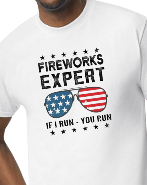 Fireworks Expert - Patriotic - 50/50 Blend - Unisex t-shirt