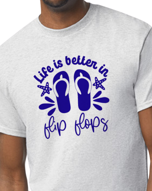 Life is Better in Flip Flops T-shirt - cotton/poly