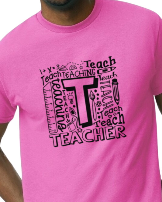 Teacher T-shirt - 50/50 Blend - NEW Colors Added