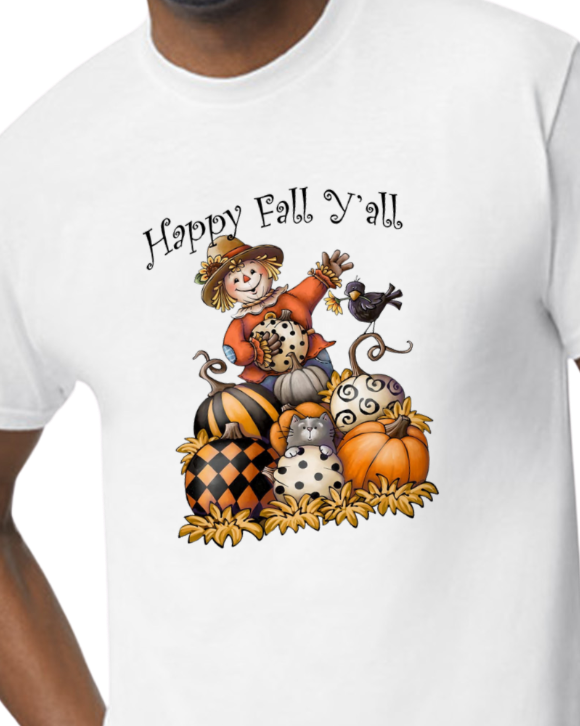 Happy Fall Y'all - solid color - 50/50 blend - unisex