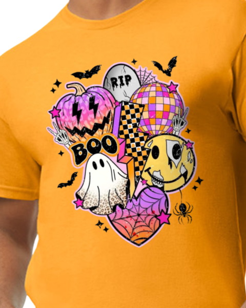 Get Groovy with this trendy neon halloween design!