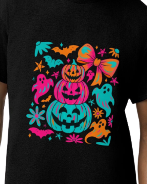 Neon Pumpkins T-shirt - Great for any occasion!