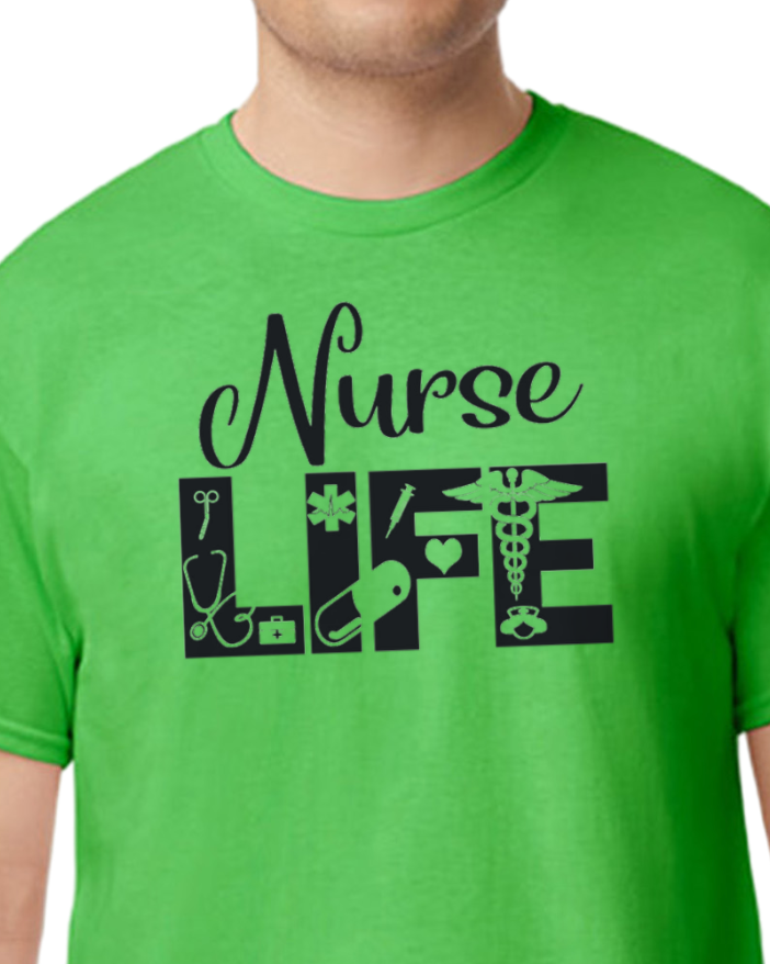 Nurse Life basic tee - 50/50 Blend