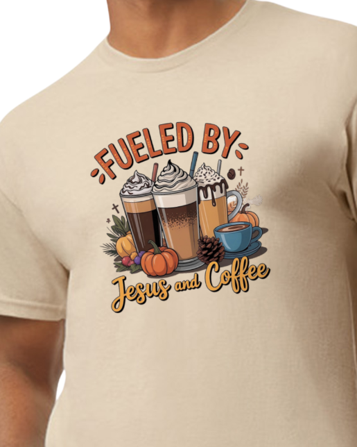 Fueled by Jesus and Coffee T-shirt