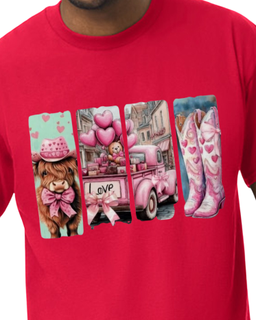 Valentine cow and boots