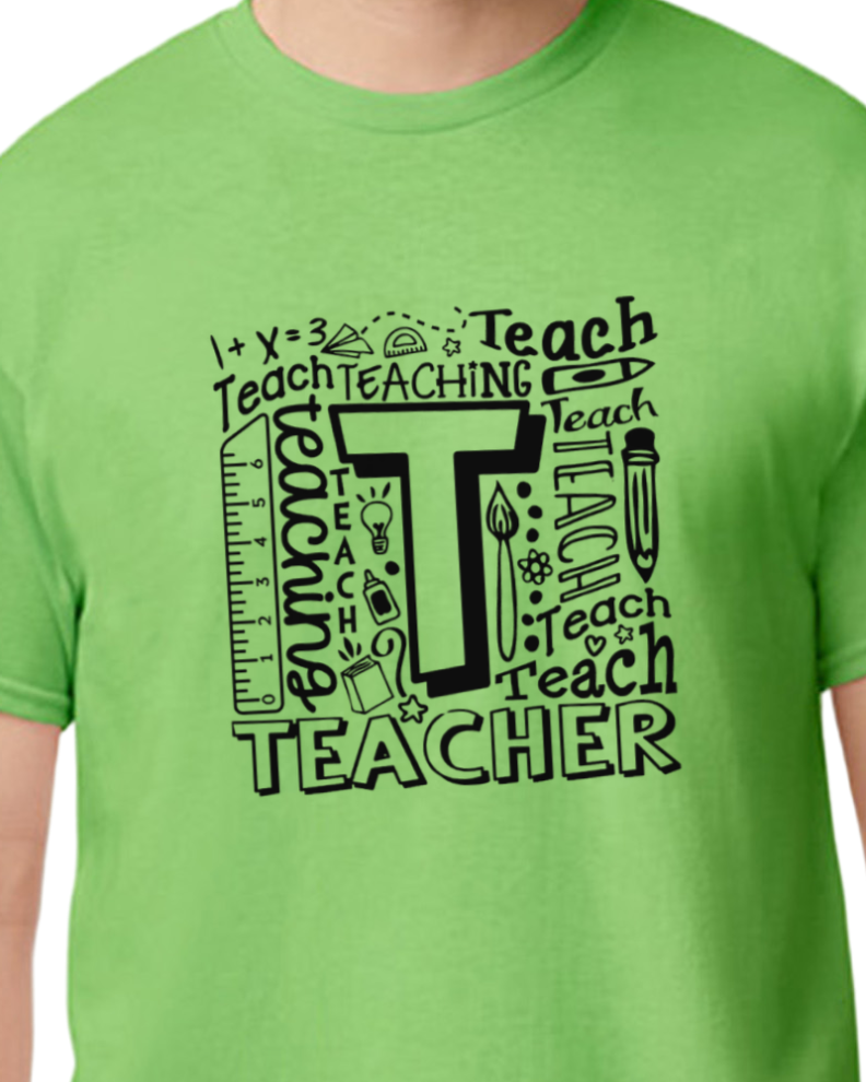 Teacher T-shirt - 50/50 Blend - NEW Colors Added