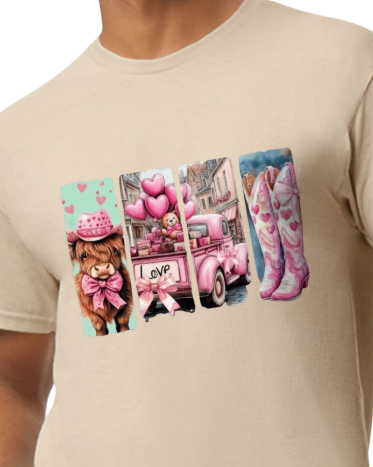 Valentine cow and boots