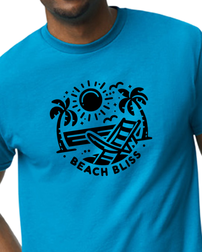 Beach Bliss T-shirt - Bright vibrant colors - cotton/poly