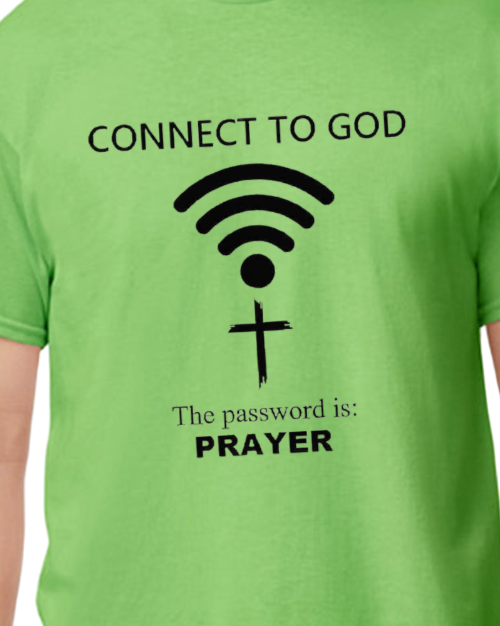 Connect to God T-shirt - 50/50 blend - Unisex