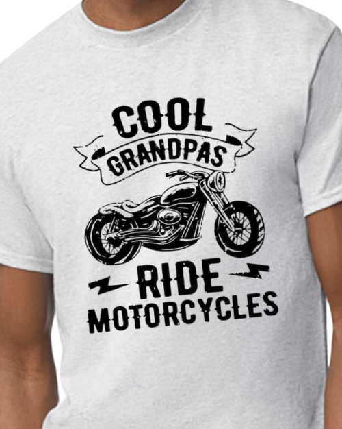 Cool Grandpas  Ride Motorcycles - Ash Grey - 50/50 Blend